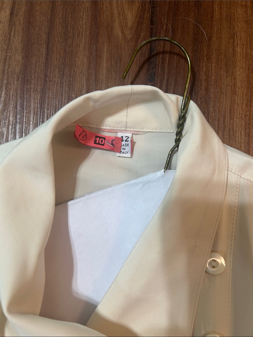 Cream Women’s Button-Front Coat - Italian Made